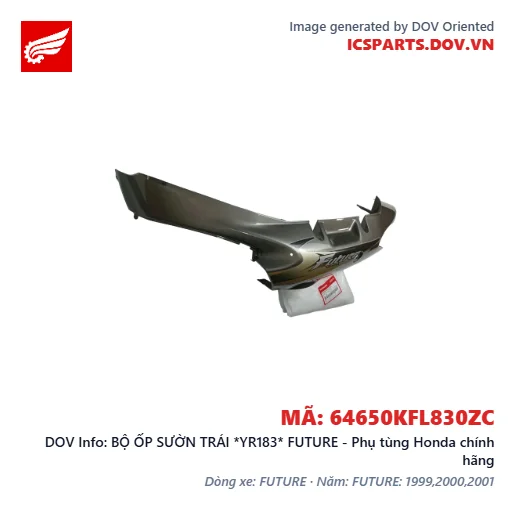 BỘ ỐP SƯỜN TRÁI *YR183* FUTURE - Phụ tùng Honda chính hãng