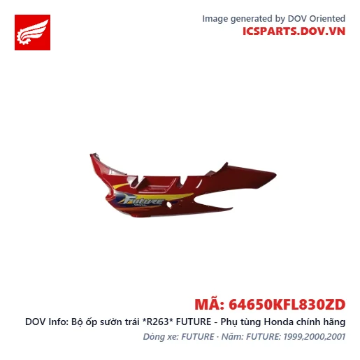 Bộ ốp sườn trái *R263* FUTURE - Phụ tùng Honda chính hãng