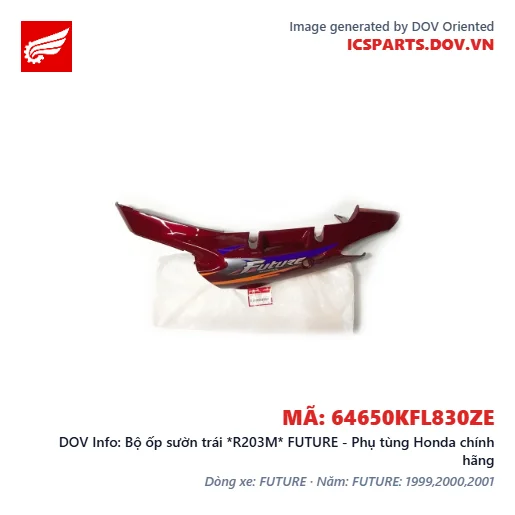 Bộ ốp sườn trái *R203M* FUTURE - Phụ tùng Honda chính hãng