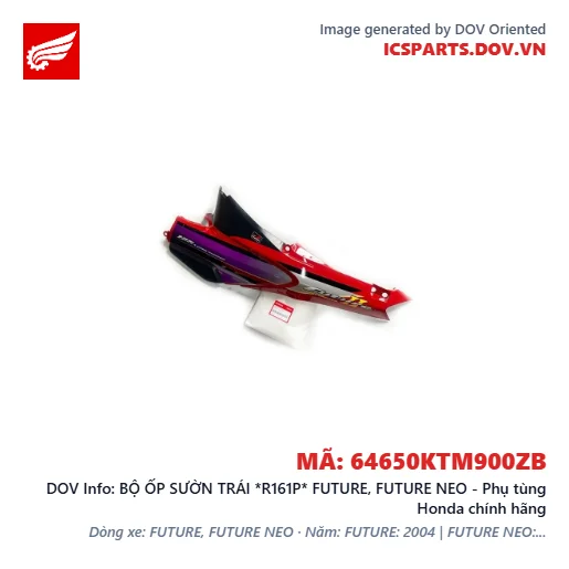 BỘ ỐP SƯỜN TRÁI *R161P* FUTURE, FUTURE NEO - Phụ tùng Honda chính hãng