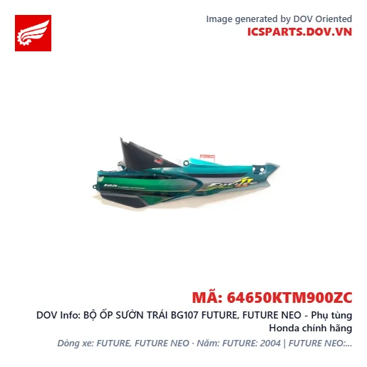 BỘ ỐP SƯỜN TRÁI BG107 FUTURE, FUTURE NEO - Phụ tùng Honda chính hãng