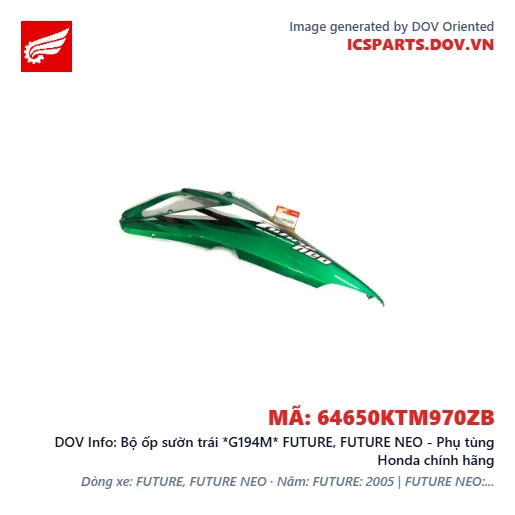 Bộ ốp sườn trái *G194M* FUTURE, FUTURE NEO - Phụ tùng Honda chính hãng
