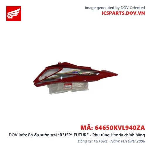 Bộ ốp sườn trái *R315P* FUTURE - Phụ tùng Honda chính hãng