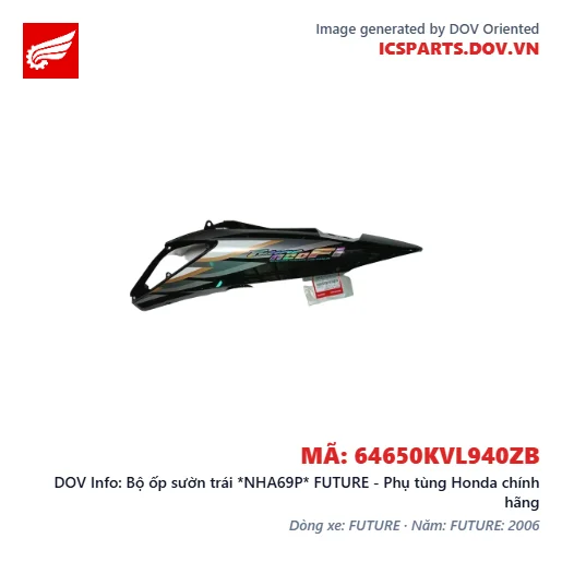 Bộ ốp sườn trái *NHA69P* FUTURE - Phụ tùng Honda chính hãng