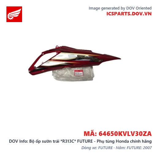 Bộ ốp sườn trái *R313C* FUTURE - Phụ tùng Honda chính hãng