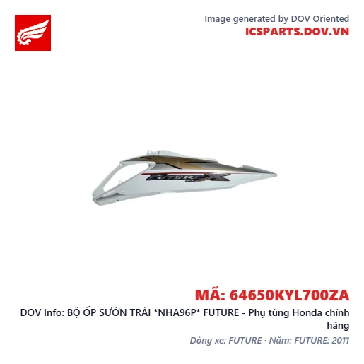 BỘ ỐP SƯỜN TRÁI *NHA96P* FUTURE - Phụ tùng Honda chính hãng