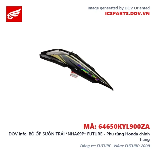 BỘ ỐP SƯỜN TRÁI *NHA69P* FUTURE - Phụ tùng Honda chính hãng