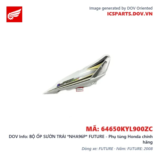 BỘ ỐP SƯỜN TRÁI *NHA96P* FUTURE - Phụ tùng Honda chính hãng