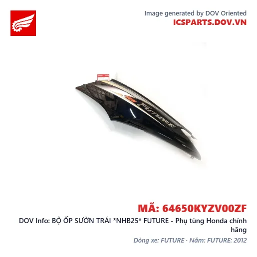 BỘ ỐP SƯỜN TRÁI *NHB25* FUTURE - Phụ tùng Honda chính hãng