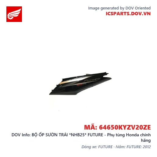 BỘ ỐP SƯỜN TRÁI *NHB25* FUTURE - Phụ tùng Honda chính hãng