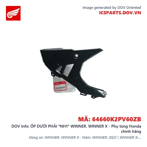 ỐP DƯỚI PHẢI *NH1* WINNER, WINNER X - Phụ tùng Honda chính hãng