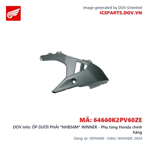 ỐP DƯỚI PHẢI *NHB56M* WINNER - Phụ tùng Honda chính hãng
