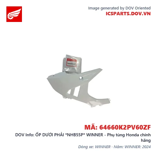ỐP DƯỚI PHẢI *NHB55P* WINNER - Phụ tùng Honda chính hãng