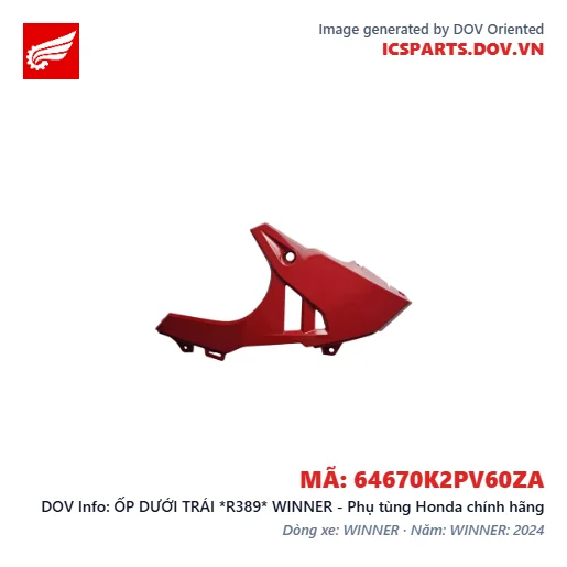 ỐP DƯỚI TRÁI *R389* WINNER - Phụ tùng Honda chính hãng