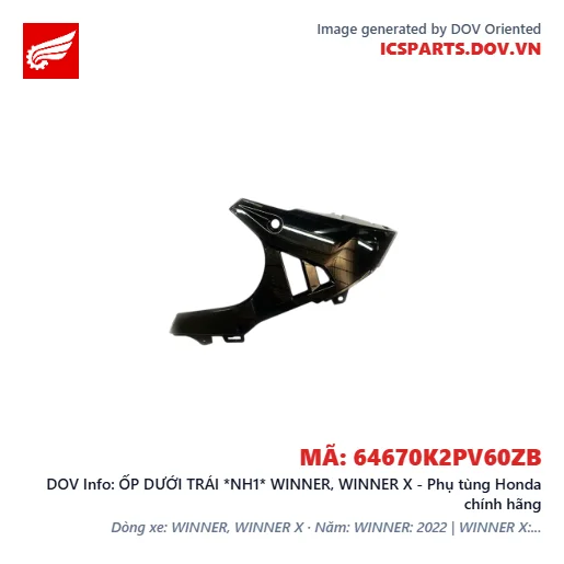 ỐP DƯỚI TRÁI *NH1* WINNER, WINNER X - Phụ tùng Honda chính hãng