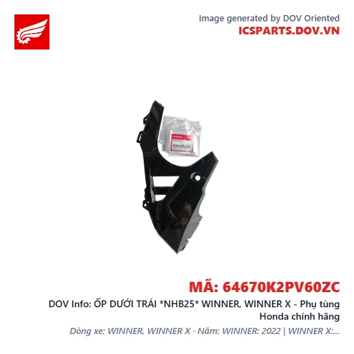 ỐP DƯỚI TRÁI *NHB25* WINNER, WINNER X - Phụ tùng Honda chính hãng