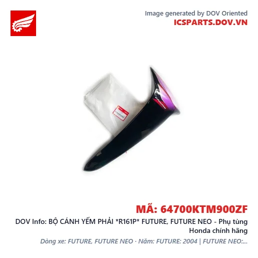 BỘ CÁNH YẾM PHẢI *R161P* FUTURE, FUTURE NEO - Phụ tùng Honda chính hãng