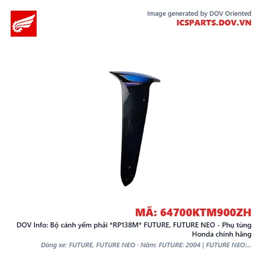 Bộ cánh yếm phải *RP138M* FUTURE, FUTURE NEO - Phụ tùng Honda chính hãng