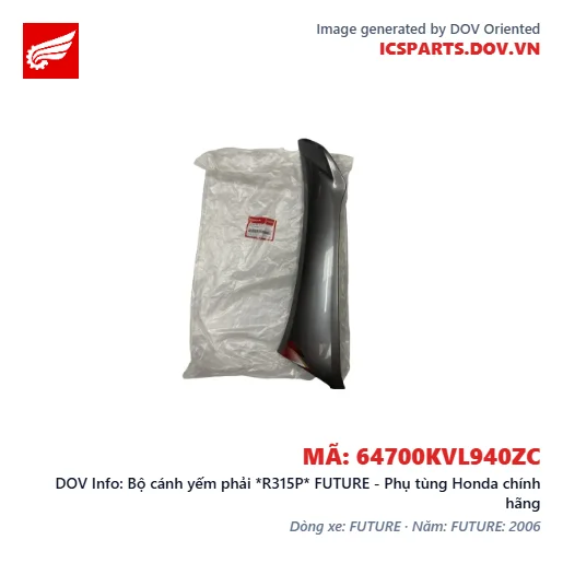 Bộ cánh yếm phải *R315P* FUTURE - Phụ tùng Honda chính hãng