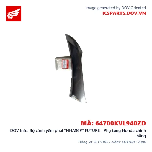 Bộ cánh yếm phải *NHA96P* FUTURE - Phụ tùng Honda chính hãng