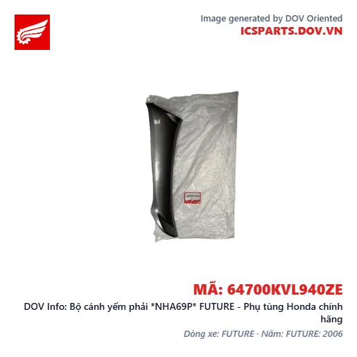 Bộ cánh yếm phải *NHA69P* FUTURE - Phụ tùng Honda chính hãng