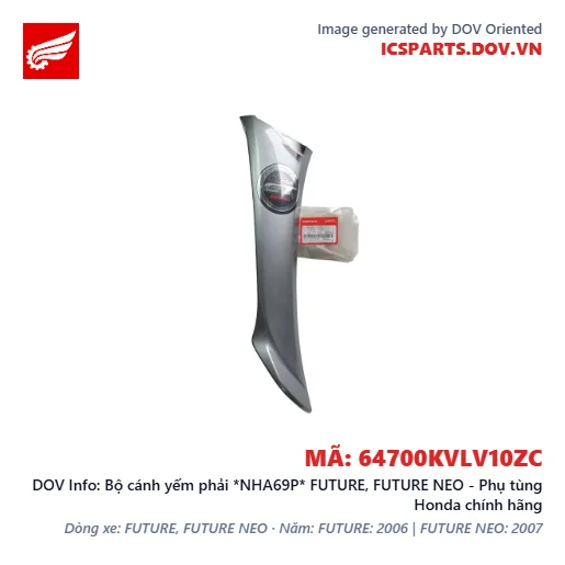 Bộ cánh yếm phải *NHA69P* FUTURE, FUTURE NEO - Phụ tùng Honda chính hãng
