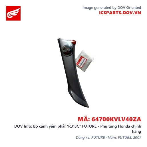 Bộ cánh yếm phải *R313C* FUTURE - Phụ tùng Honda chính hãng