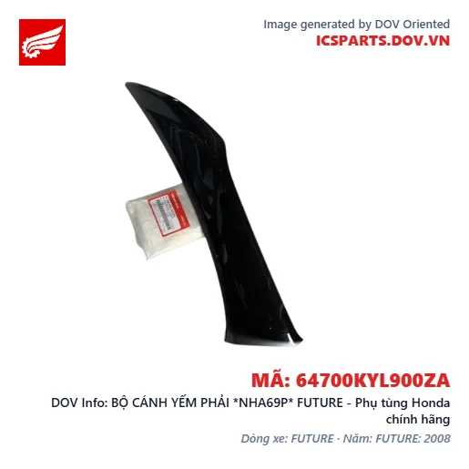 BỘ CÁNH YẾM PHẢI *NHA69P* FUTURE - Phụ tùng Honda chính hãng