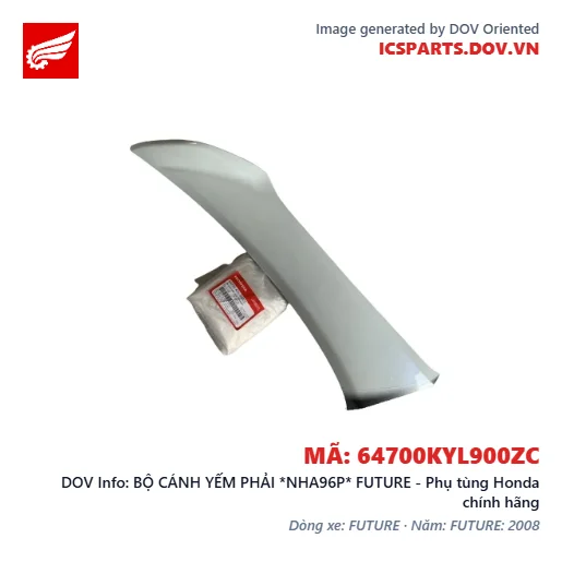 BỘ CÁNH YẾM PHẢI *NHA96P* FUTURE - Phụ tùng Honda chính hãng