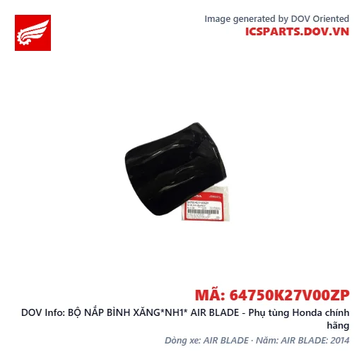 BỘ NẮP BÌNH XĂNG*NH1* AIR BLADE - Phụ tùng Honda chính hãng