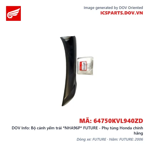 Bộ cánh yếm trái *NHA96P* FUTURE - Phụ tùng Honda chính hãng