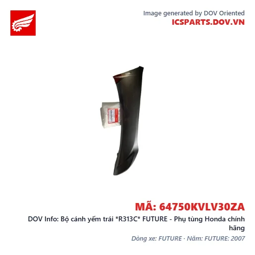 Bộ cánh yếm trái *R313C* FUTURE - Phụ tùng Honda chính hãng