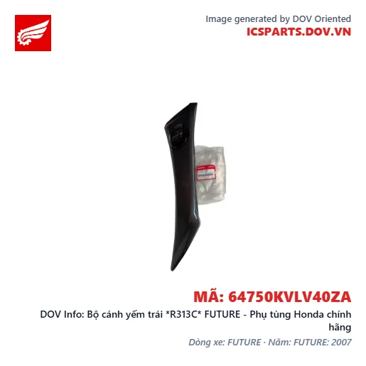 Bộ cánh yếm trái *R313C* FUTURE - Phụ tùng Honda chính hãng