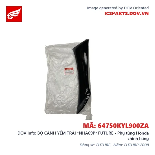 BỘ CÁNH YẾM TRÁI *NHA69P* FUTURE - Phụ tùng Honda chính hãng