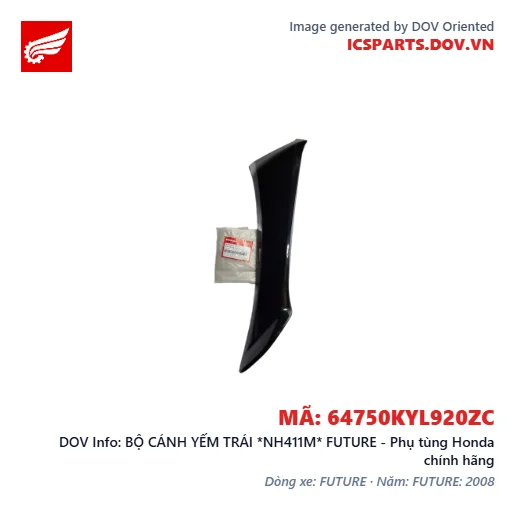 BỘ CÁNH YẾM TRÁI *NH411M* FUTURE - Phụ tùng Honda chính hãng