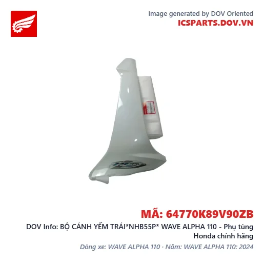 BỘ CÁNH YẾM TRÁI*NHB55P* WAVE ALPHA 110 - Phụ tùng Honda chính hãng
