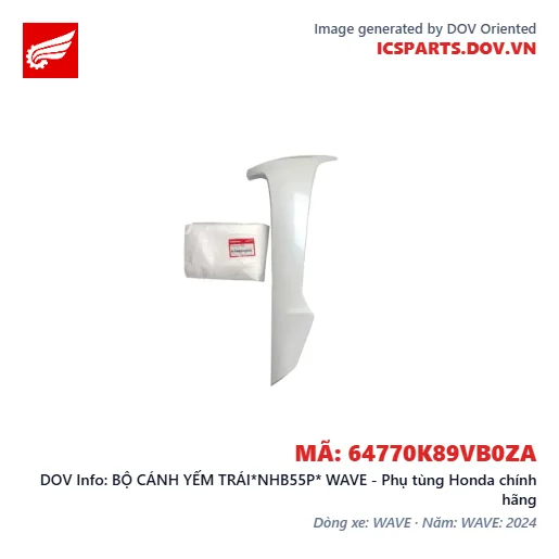BỘ CÁNH YẾM TRÁI*NHB55P* WAVE - Phụ tùng Honda chính hãng
