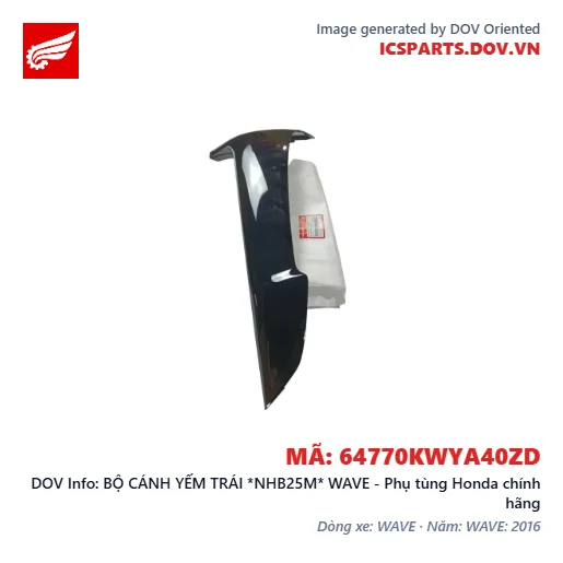 BỘ CÁNH YẾM TRÁI *NHB25M* WAVE - Phụ tùng Honda chính hãng