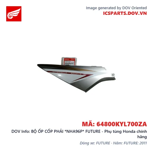 BỘ ỐP CỐP PHẢI *NHA96P* FUTURE - Phụ tùng Honda chính hãng