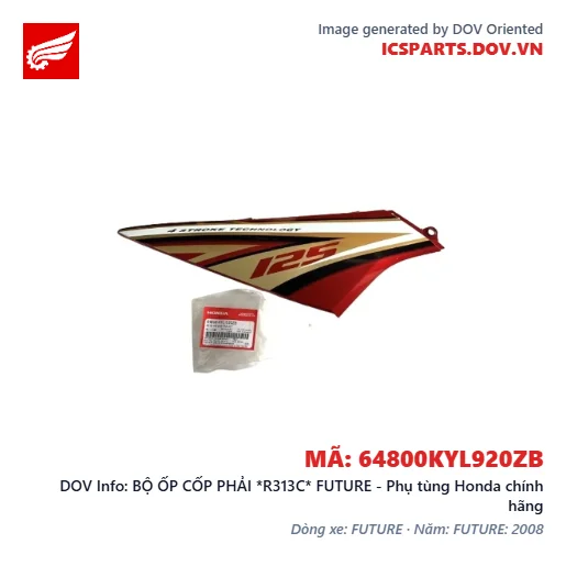 BỘ ỐP CỐP PHẢI *R313C* FUTURE - Phụ tùng Honda chính hãng