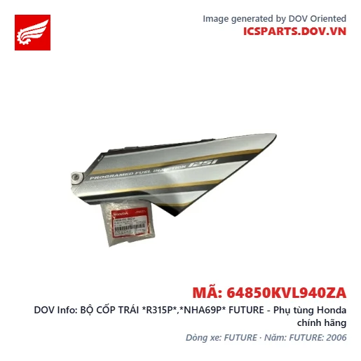 BỘ CỐP TRÁI *R315P*,*NHA69P* FUTURE - Phụ tùng Honda chính hãng