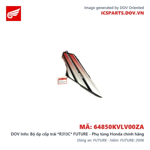Bộ ốp cốp trái *R313C* FUTURE - Phụ tùng Honda chính hãng