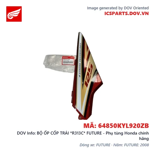BỘ ỐP CỐP TRÁI *R313C* FUTURE - Phụ tùng Honda chính hãng