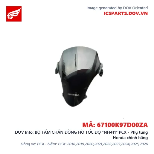BỘ TẤM CHẮN ĐỒNG HỒ TỐC ĐỘ *NH411* PCX - Phụ tùng Honda chính hãng