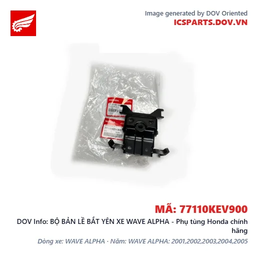 BỘ BẢN LỀ BẮT YÊN XE WAVE ALPHA - Phụ tùng Honda chính hãng