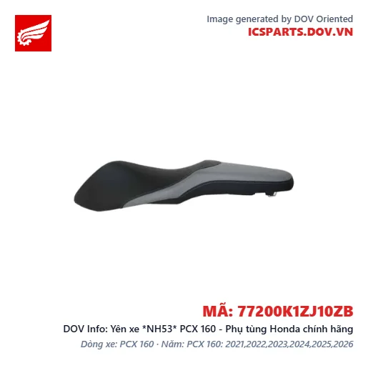 Yên xe *NH53* PCX 160 - Phụ tùng Honda chính hãng