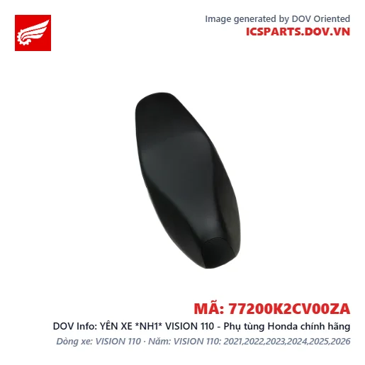 YÊN XE *NH1* VISION 110 - Phụ tùng Honda chính hãng