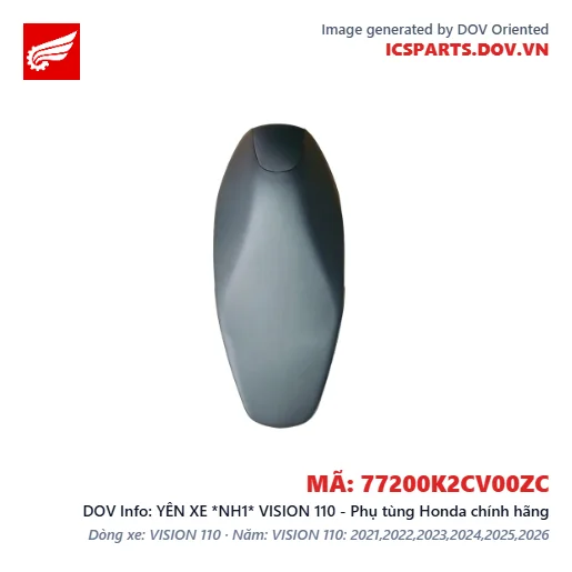YÊN XE *NH1* VISION 110 - Phụ tùng Honda chính hãng