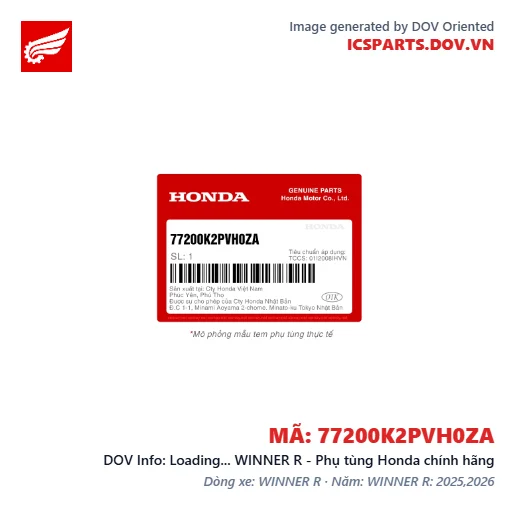 Loading... WINNER R - Phụ tùng Honda chính hãng