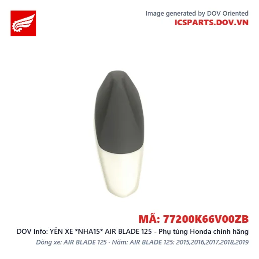 YÊN XE *NHA15* AIR BLADE 125 - Phụ tùng Honda chính hãng